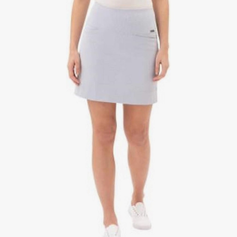 Chic Light Gray A-Line Skirt